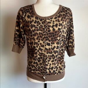 Bettie Page Leopard Print Short Cardigan